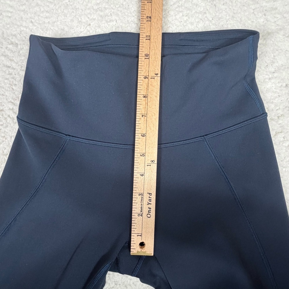 Lululemon High Rise Leggings Navy Blue Split Hem Athletic Pants Size 6 LW5GYIS - Picture 5 of 8